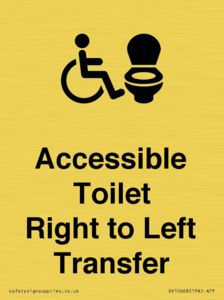 Accessible Toilet with Right to Left Transfer